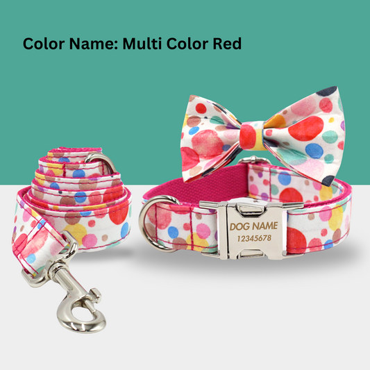 Multi Color Personalized Dog Collars