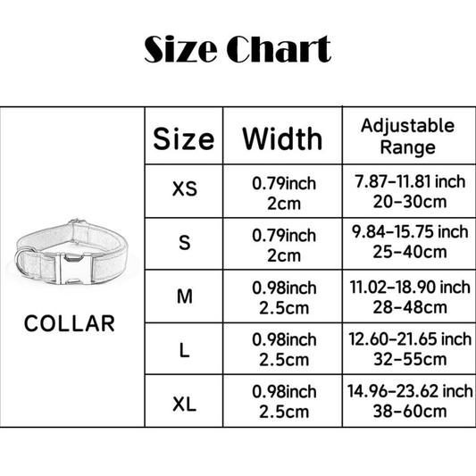 Multi Color Personalized Dog Collars