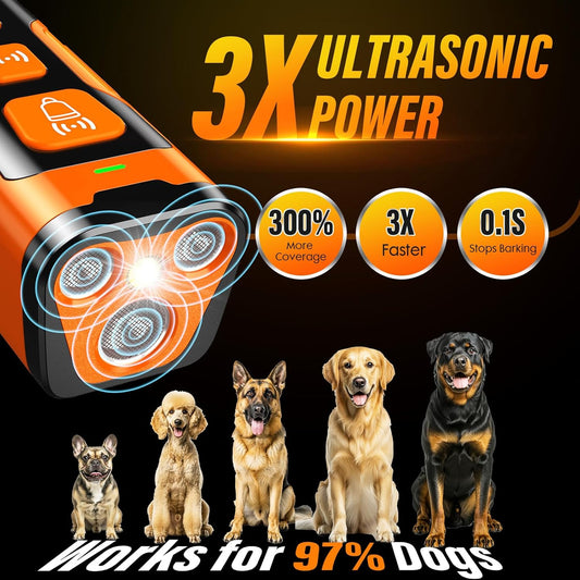Rechargeable Ultrasonic Dog Bark Control & Training Device